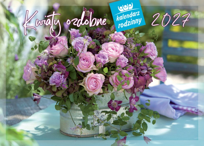 KALENDARZ RODZINNY WL02 KWIATY OZDOBNE 2027, Ścienne, Kalendarze