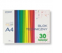 BLOK TECHNICZNY A4 KOLOR BT-12 185-225gr.30k.
