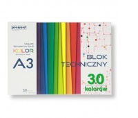 BLOK TECHNICZNY A3 KOLOR BT-13 185-225g.30k., Bloki, Zeszyty i bloki