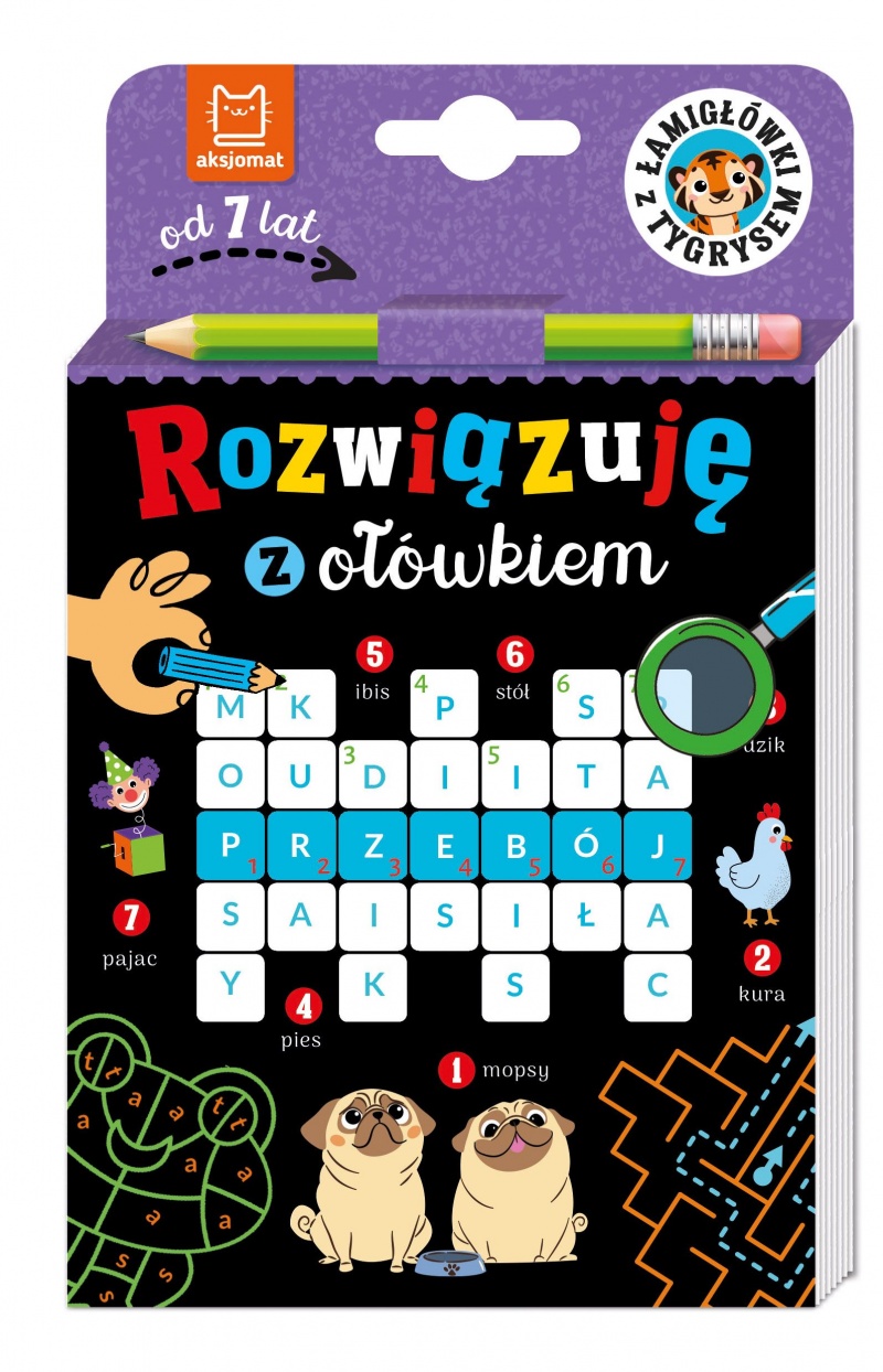Rozwiązuję z oł&oacute;wkiem. Łamigł&oacute;wki z tygrysem., Edukacyjne, Książeczki