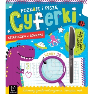 Poznaję i piszę cyferki. Książeczka z rowkami., Edukacyjne, Książeczki