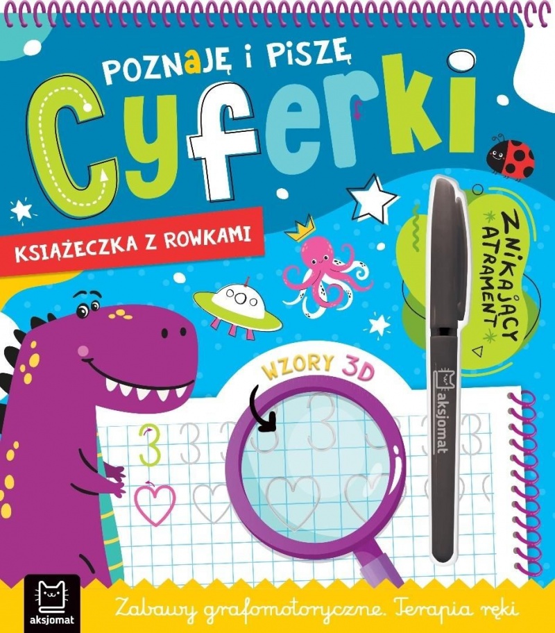 Poznaję i piszę cyferki. Książeczka z rowkami., Edukacyjne, Książeczki