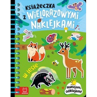 Książeczka z wielorazowymi naklejkami. W lesie, Do czytania, Książeczki