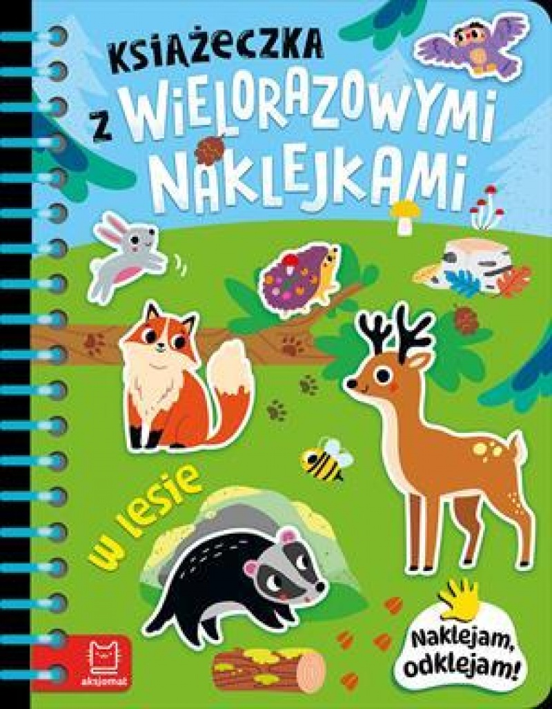 Książeczka z wielorazowymi naklejkami. W lesie, Do czytania, Książeczki