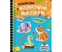 Książeczka z wielorazowymi naklejkami. W dżungli, Edukacyjne, Książeczki