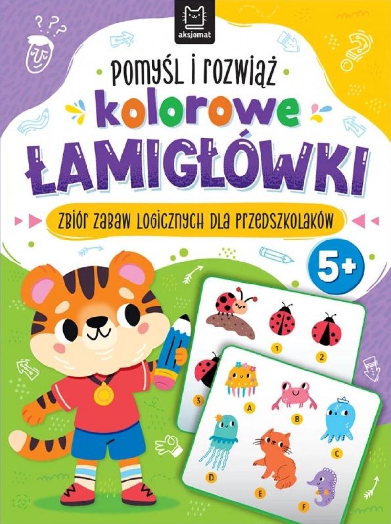 Pomyśl i rozwiąż kolorowe łamigł&oacute;wki. 5+, Edukacyjne, Książeczki