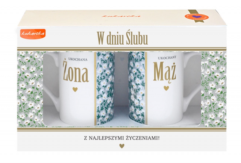 KUBEK KOMPLET Q1079 ŚLUB, Upominki, Art. dekoracyjne i prezentowe
