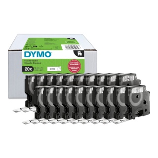 Taśma DYMO D1 - 12 mmx7 m biała (20 szt), Drukarki, Urządzenia biurowe