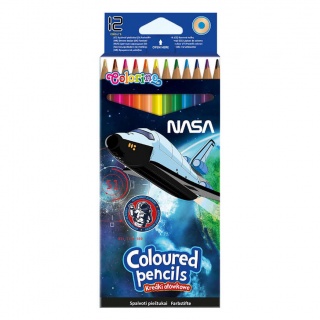 KREDKI OŁ&Oacute;WKOWE 12 KOL.NASA COLORINO, Kredki oł&oacute;wkowe, Plastyka