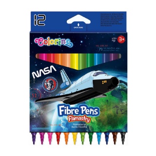 FLAMASTRY 12 KOL.NASA COLORINO, Flamastry, Plastyka