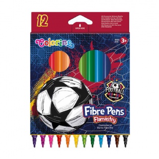FLAMASTRY 12 KOL.FOOTBALL COLORINO, Flamastry, Plastyka