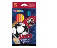 KREDKI OŁ&Oacute;WKOWE TR&Oacute;JKĄTNE JUMBO 12 KOL.FOOTBALL