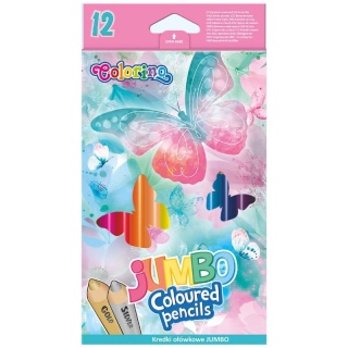 KREDKI OŁ&Oacute;WKOWE TR&Oacute;JKĄTNE JUMBO 12 KOL.DREAMS, Kredki oł&oacute;wkowe, Plastyka