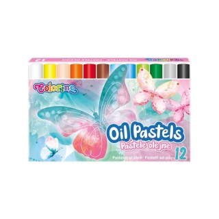 PASTELE OLEJNE 12KOL.DREAMS COLORINO, Pastele, węgiel rysunkowy, Plastyka