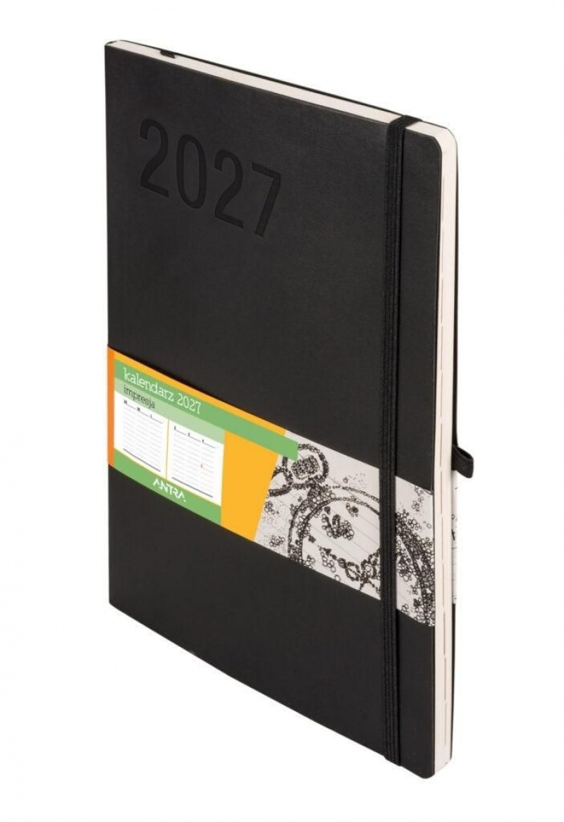 KALENDARZ IMPRESJA B5 TDW CZARNY 2027, Tygodniowe, Kalendarze