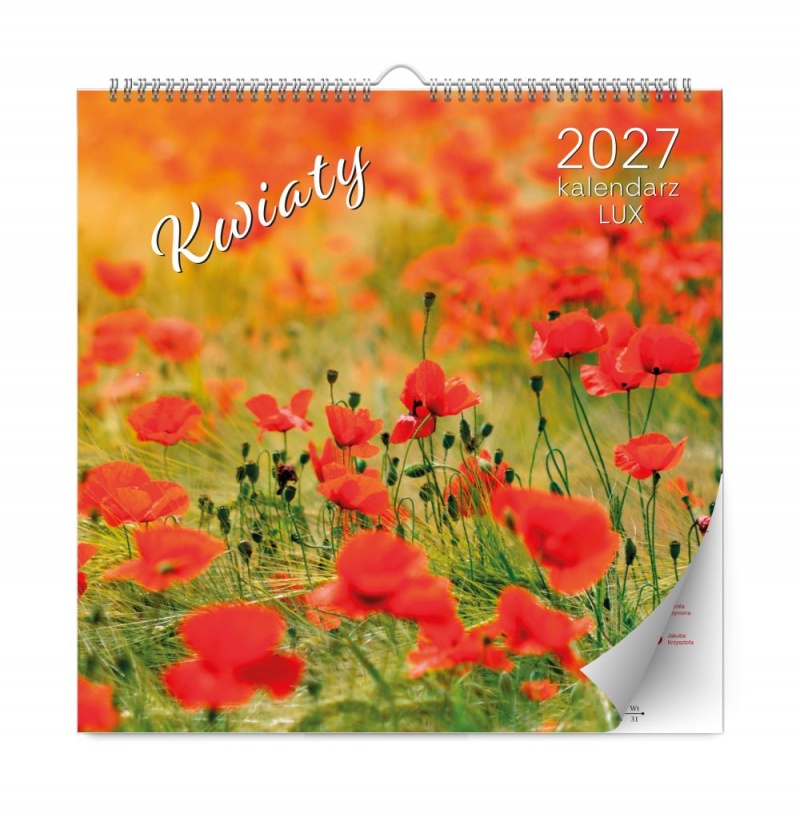 KALENDARZ ŚCIENNY LUX KWIATY 2027, Ścienne, Kalendarze