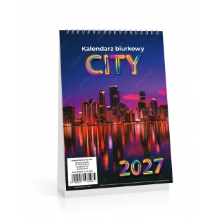 KALENDARZ BIURKOWY CITY 2027, Biurkowe, Kalendarze