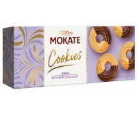 Biscuits MOKATE, rings with dark chocolate, 150g