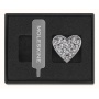Przypinka MOLESKINE Heart Crystal, srebrna, Notatniki, Zeszyty i bloki