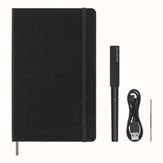 Zestaw MOLESKINE Smart Writing Set 3: notes L w linie + długopis, czarny, Notatniki, Zeszyty i bloki