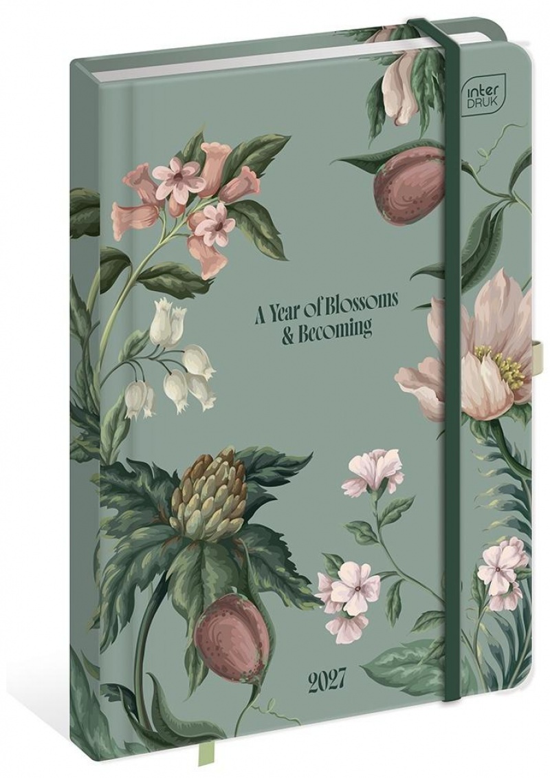 KALENDARZ KSIĄŻKOWY 2027 A5 192k.Mat+UV W.FLOWERS, Dzienne, Kalendarze