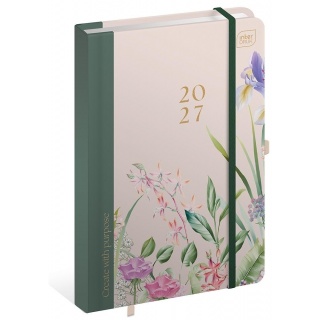 KALENDARZ KSIĄŻKOWY 2027 A5 192k.HYBRYDA GARDEN, Dzienne, Kalendarze
