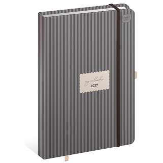 KALENDARZ KSIĄŻKOWY 2027 A5 384k.Mat+UV STRIPES, Dzienne, Kalendarze