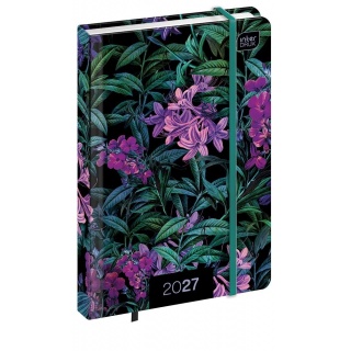 KALENDARZ KSIĄŻKOWY 2027 A6 192k.Mat+UV LILAC, Dzienne, Kalendarze