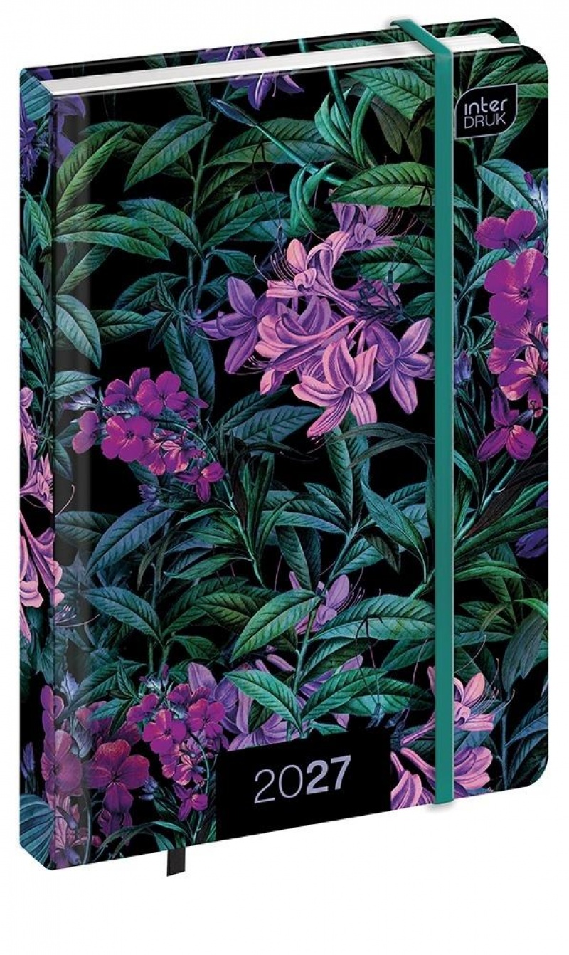 KALENDARZ KSIĄŻKOWY 2027 A6 192k.Mat+UV LILAC, Dzienne, Kalendarze