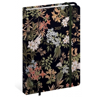 KALENDARZ KSIĄŻKOWY 2027 B6 192k.METALLIC BLOOM, Dzienne, Kalendarze