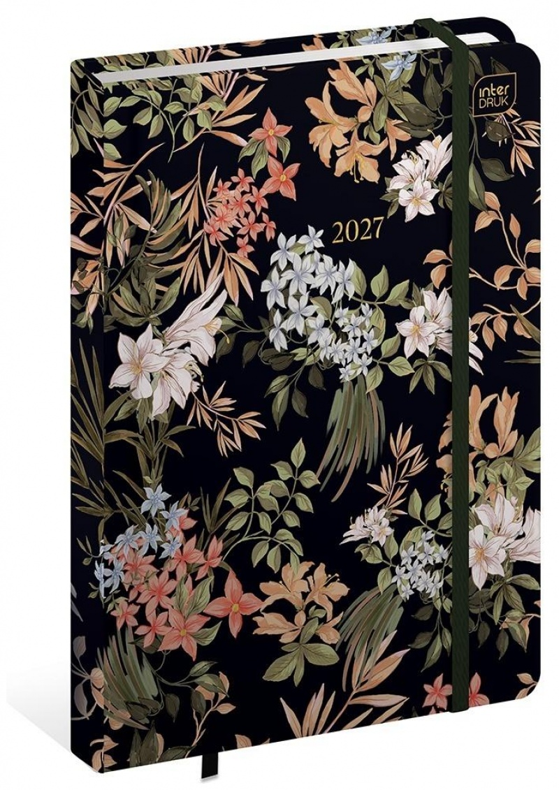 KALENDARZ KSIĄŻKOWY 2027 B6 192k.METALLIC BLOOM, Dzienne, Kalendarze