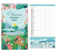 KALENDARZ PLANER RODZINNY 25x43cm.RAZEM 2027, Planery, Kalendarze