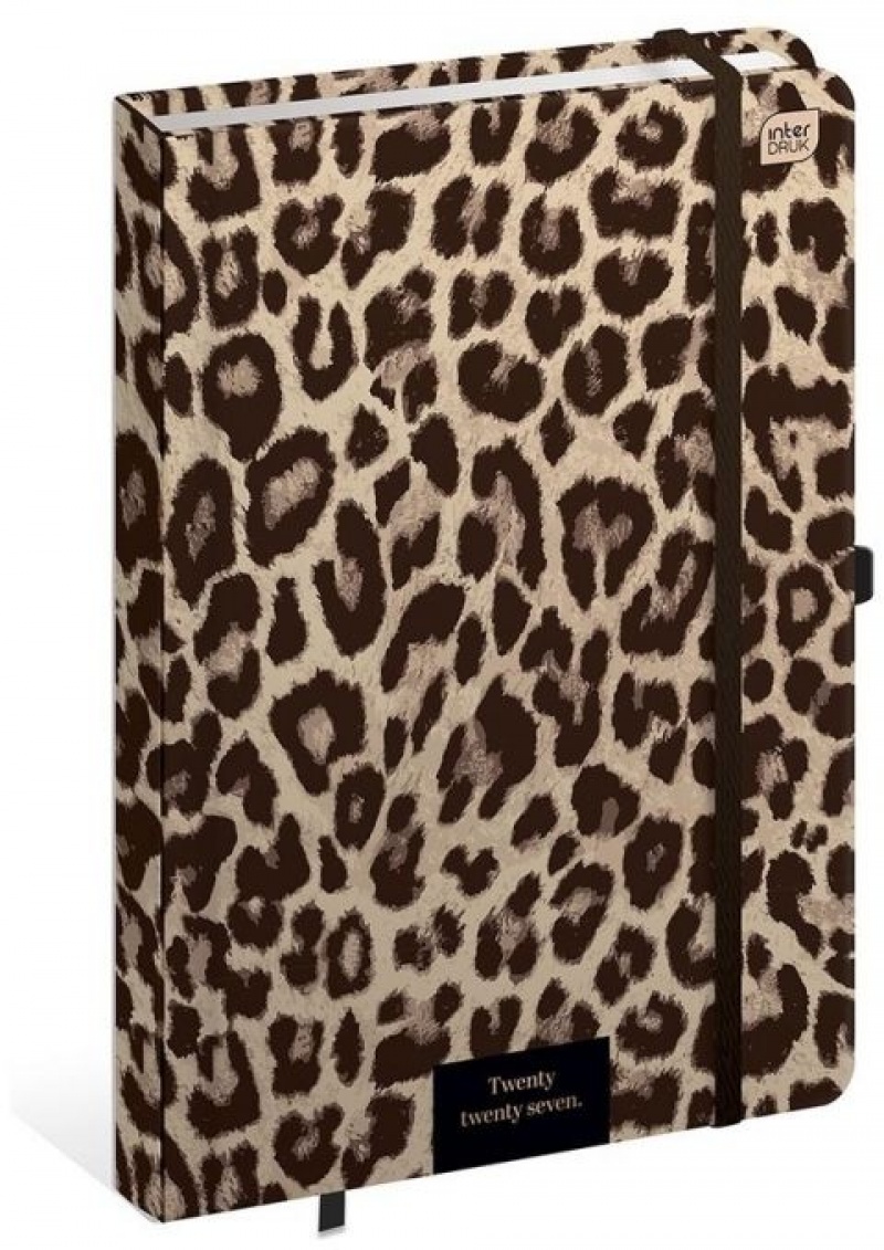 KALENDARZ KSIĄŻKOWY 2027 B5 192k.Mat+UV LEOPARD, Dzienne, Kalendarze