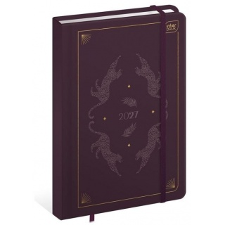 KALENDARZ KSIĄŻKOWY 2027 B6 192k.METALLIC SATIN, Dzienne, Kalendarze