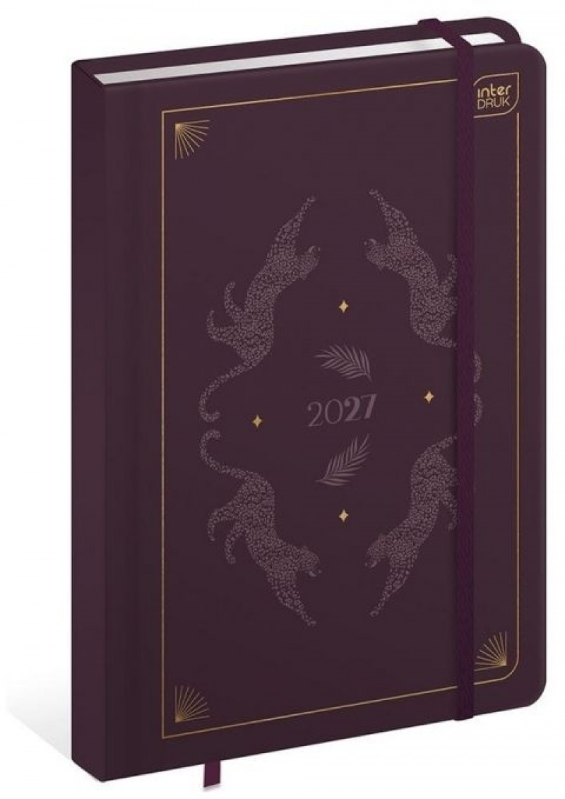 KALENDARZ KSIĄŻKOWY 2027 B6 192k.METALLIC SATIN, Dzienne, Kalendarze