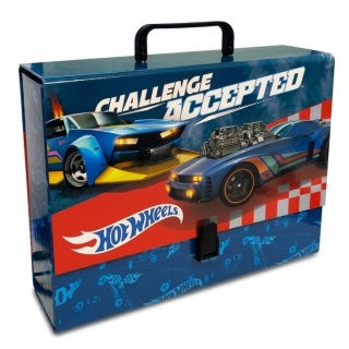 TECZKA Z RĄCZKĄ A4 XL HOT WHEELS, Teczki przestrzenne, Organizacja dokument&oacute;w