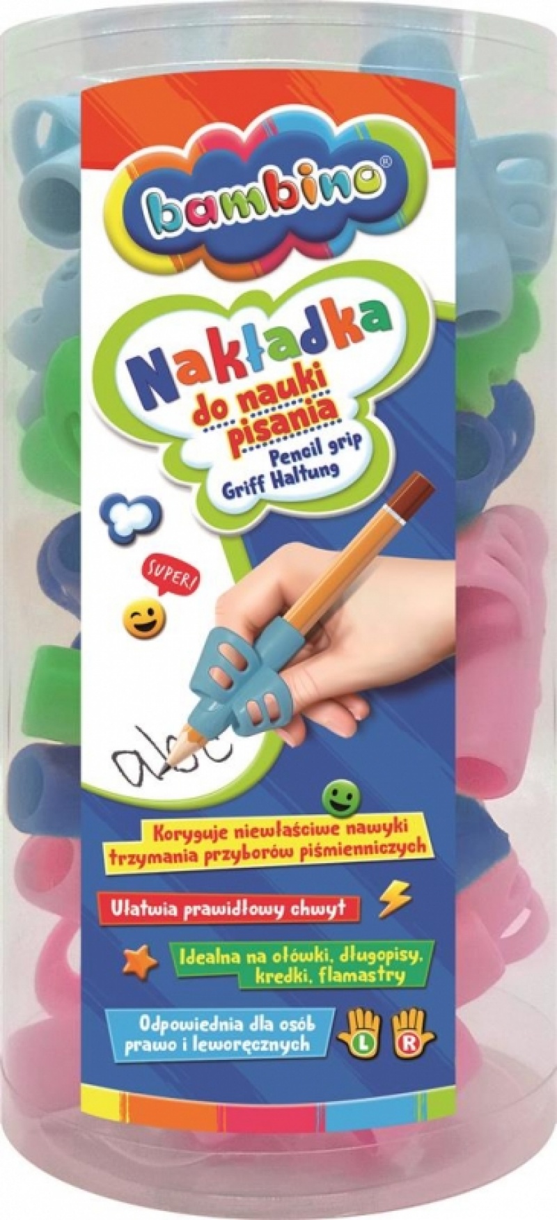 NAKŁADKA DO NAUKI PISANIA BAMBINO 24szt.TUBA, Pozostałe, Plastyka