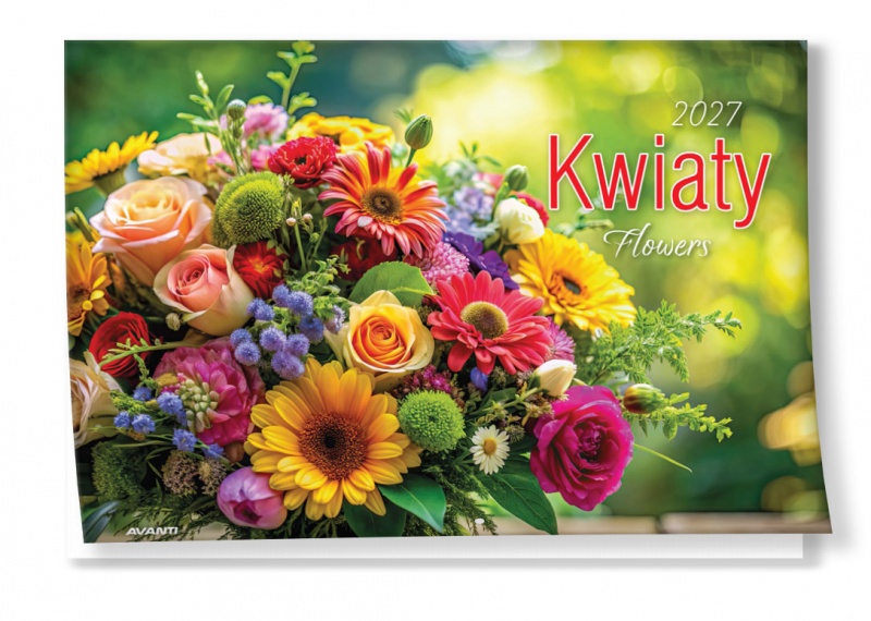 KALENDARZ ALBUMOWY KWIATY 2027, Ścienne, Kalendarze