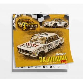 KALENDARZ ŚCIENNY DUŻY RAJD&Oacute;WKI PRL 2027, Ścienne, Kalendarze
