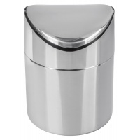 Kosz na śmieci stołowy DONAU PROFESSIONAL, 1,5l, srebrny połysk, Kosze metal, Wyposażenie biura