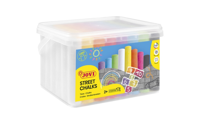 Sidewalk chalk JOVI, 48 pcs, assorted colors