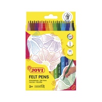 Flamastry JOVI, cienkie, 24 szt., mix kolor&oacute;w, Plastyka, Artykuły szkolne