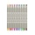 Brush markery JOVI, końcówka z pędzelkiem, dwustronne, 12 szt., mix kolorów