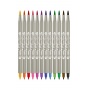 Brush markery JOVI, końc&oacute;wka z pędzelkiem, dwustronne, 12 szt., mix kolor&oacute;w, Markery, Artykuły do pisania i korygowania