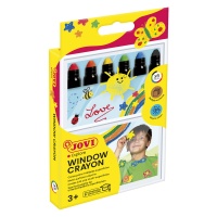Glass crayons JOVI, decorative, 6 pcs, assorted colors