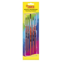 Artist brushes JOVI, 5 pcs, blister, assorted colors
