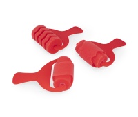 Painting rollers JOVI, mix patterns, 3 pcs, red