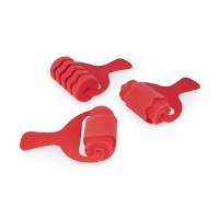 Painting rollers JOVI, mix patterns, 3 pcs, red