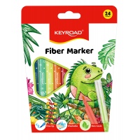 Felt-tip pens KEYROAD, washable, 24 pcs., assorted colors