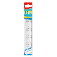 Linijka KEYROAD, 15cm, z falistą krawędzią, zawieszka, transparentna, Linijki, ekierki, kątomierze, Artykuły szkolne